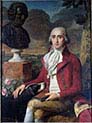 Rene Louis de Girardin with the Bust of Jean-Jacques Rousseau